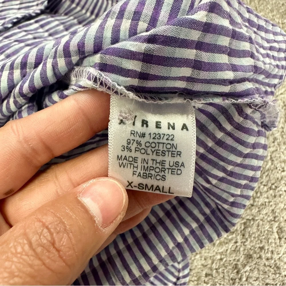 XiRENA Women’s Dawson Crinkled Button Down Shirt Longsleeve in Plaid Purple XS - Picture 11 of 14